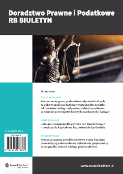 Numer 1 - Doradztwo Prawne i Podatkowe RB Biuletyn