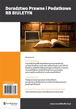 Numer 4 - Doradztwo Prawne i Podatkowe RB Biuletyn