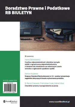 Numer 13 - Doradztwo Prawne i Podatkowe RB Biuletyn